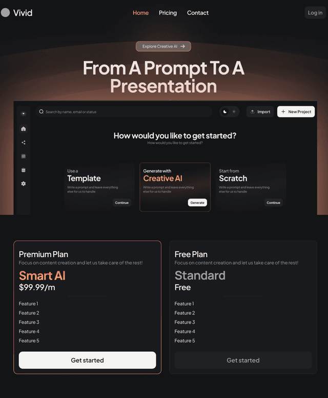 Vivid - AI presentation builder